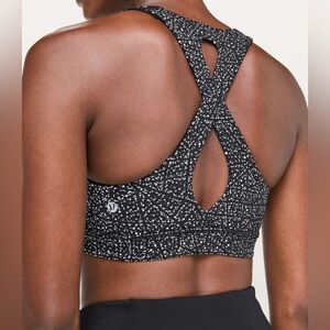 Lululemon Time To Sweat Bra Night View White Black Size 4